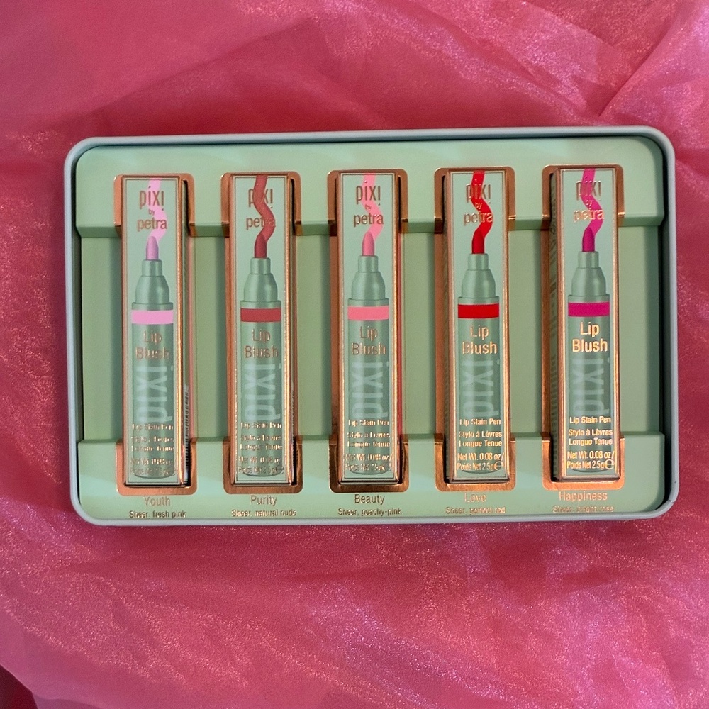 Pixi LipBlush Set of 5: Youth, Purity, Beauty, Happiness, Love - Picture 2 of 11